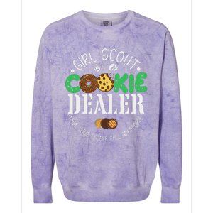 Scout Cookie Dealer Funny Scouting Family Matching Colorblast Crewneck Sweatshirt