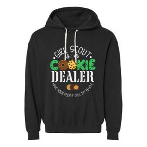 Scout Cookie Dealer Funny Scouting Family Matching Garment-Dyed Fleece Hoodie