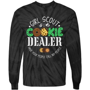 Scout Cookie Dealer Funny Scouting Family Matching Tie-Dye Long Sleeve Shirt