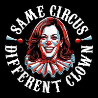 Same Circus Different Clown Anti Kamala Halloween 2024 Flat Bill Trucker Hat