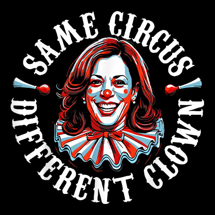 Same Circus Different Clown Anti Kamala Halloween 2024 Flat Bill Trucker Hat