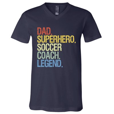 Soccer Coach Dad V-Neck T-Shirt