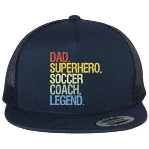 Soccer Coach Dad Flat Bill Trucker Hat