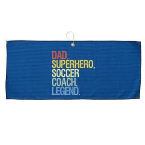 Soccer Coach Dad Large Microfiber Waffle Golf Towel