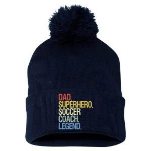 Soccer Coach Dad Pom Pom 12in Knit Beanie