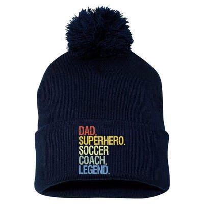 Soccer Coach Dad Pom Pom 12in Knit Beanie