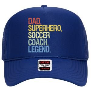 Soccer Coach Dad High Crown Mesh Back Trucker Hat