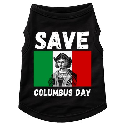 Save Columbus Day Italian Pride Doggie Tank