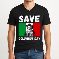 Save Columbus Day Italian Pride V-Neck T-Shirt