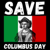 Save Columbus Day Italian Pride Button