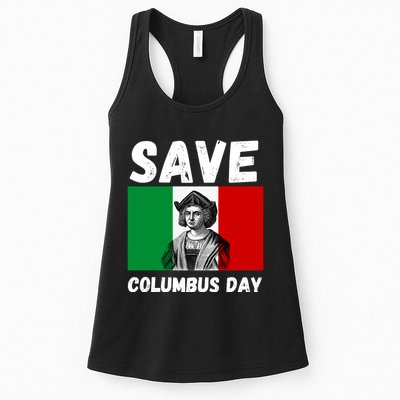 Save Columbus Day Italian Pride Womens Tank Top