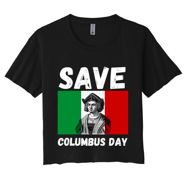 Save Columbus Day Italian Pride Crop Top