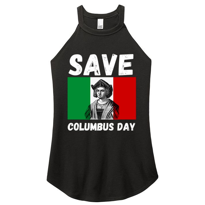 Save Columbus Day Italian Pride Women's Perfect Tri Rocker Tank