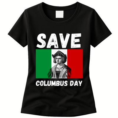 Save Columbus Day Italian Pride Womens T-Shirt