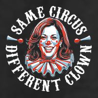 Same Circus Different Clown Funny Kamala Harris Clown Garment-Dyed Fleece Hoodie