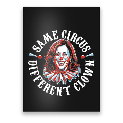 Same Circus Different Clown Funny Kamala Harris Clown Poster