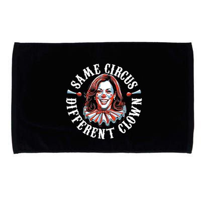 Same Circus Different Clown Funny Kamala Harris Clown Microfiber Hand Towel