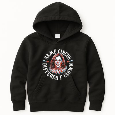 Same Circus Different Clown Funny Kamala Harris Clown Kids Hoodie