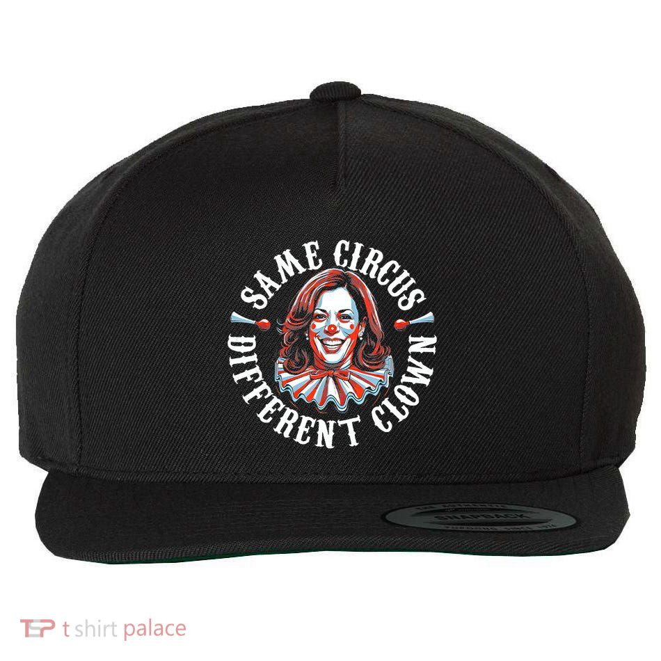 Same Circus Different Clown Funny Kamala Harris Clown Wool Snapback Cap