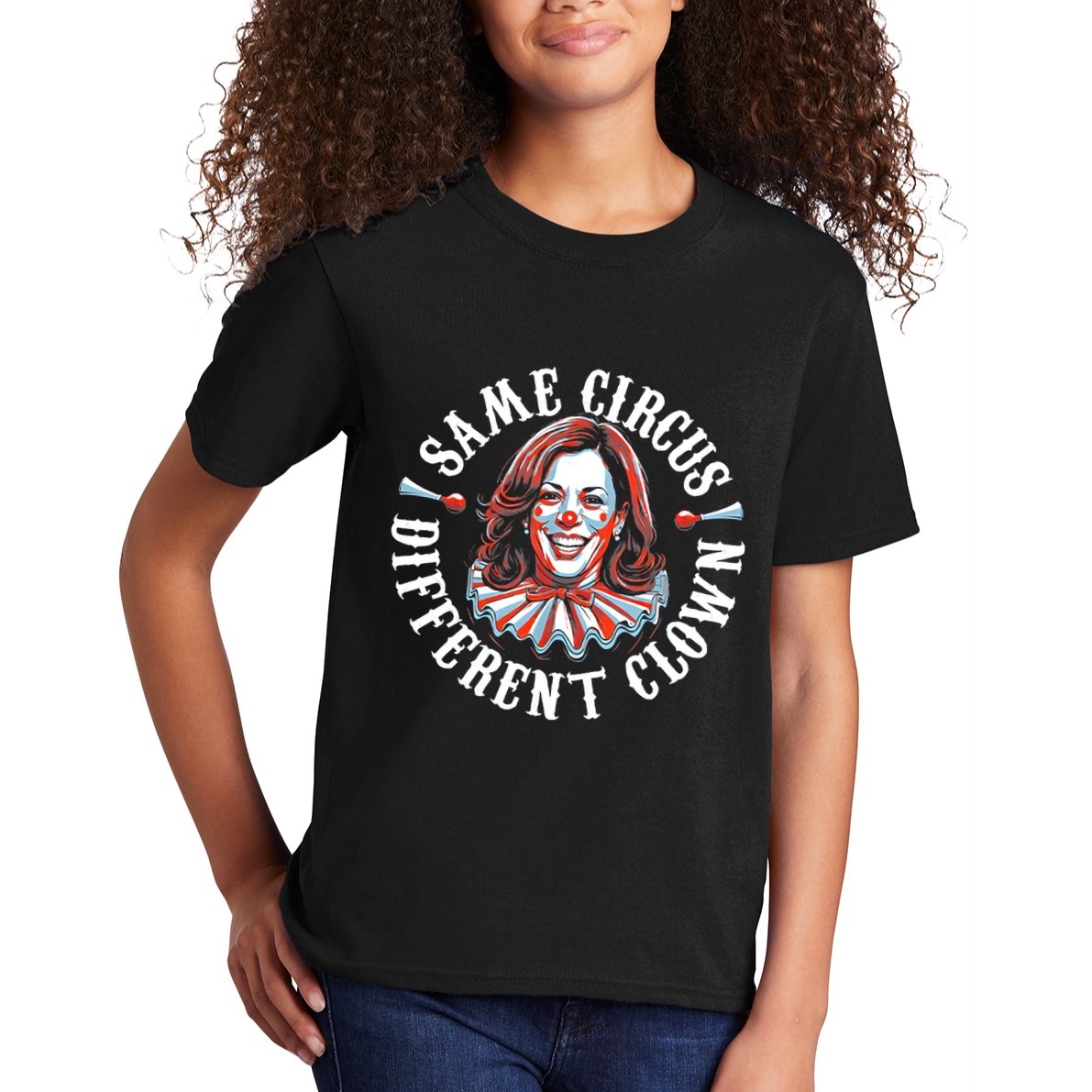Same Circus Different Clown Funny Kamala Harris Clown Kids T-Shirt