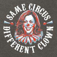 Same Circus Different Clown Funny Kamala Harris Clown Cotton Canvas Backpack