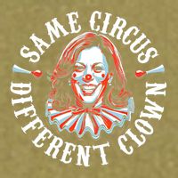 Same Circus Different Clown Funny Kamala Harris Clown Garment-Dyed Women's Muscle Tee