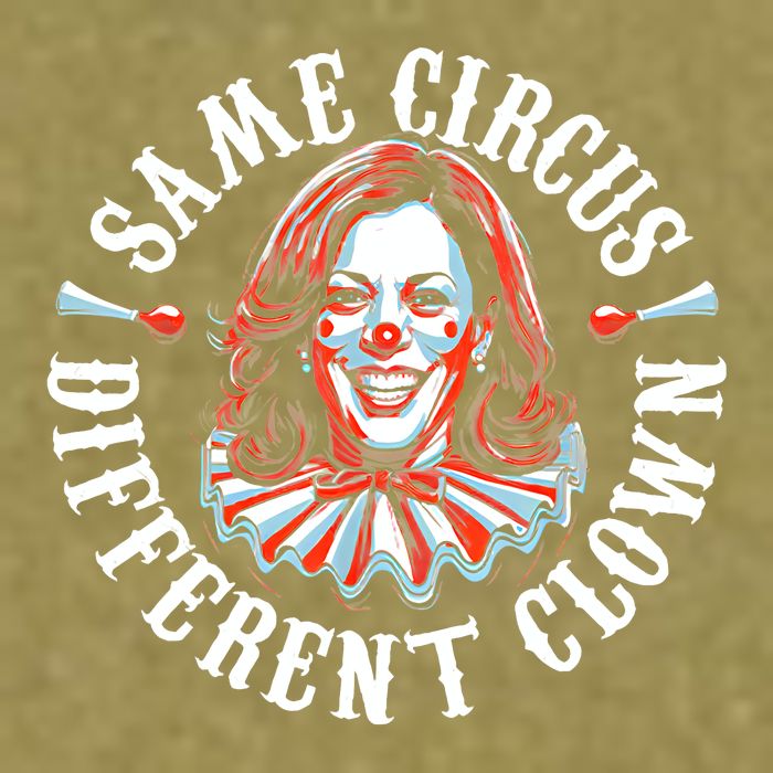 Same Circus Different Clown Funny Kamala Harris Clown Garment-Dyed Women's Muscle Tee