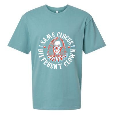 Same Circus Different Clown Funny Kamala Harris Clown Sueded Cloud Jersey T-Shirt