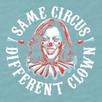 Same Circus Different Clown Funny Kamala Harris Clown Sueded Cloud Jersey T-Shirt