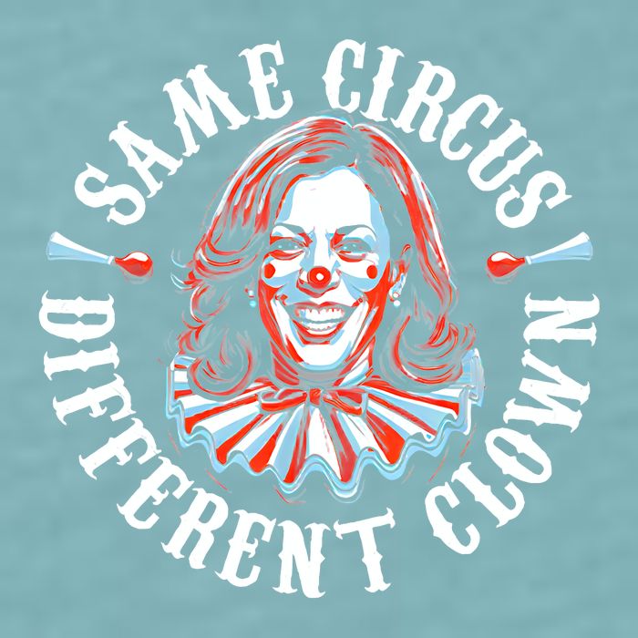 Same Circus Different Clown Funny Kamala Harris Clown Sueded Cloud Jersey T-Shirt