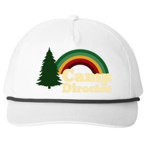 Summer Camp Director Counselor Camper Rainbow Pine Tree Snapback Five-Panel Rope Hat