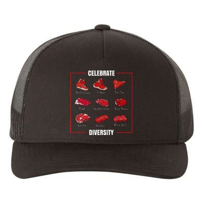 Steak Celebrate Diversity Types Of Steak Lovers Yupoong Adult 5-Panel Trucker Hat