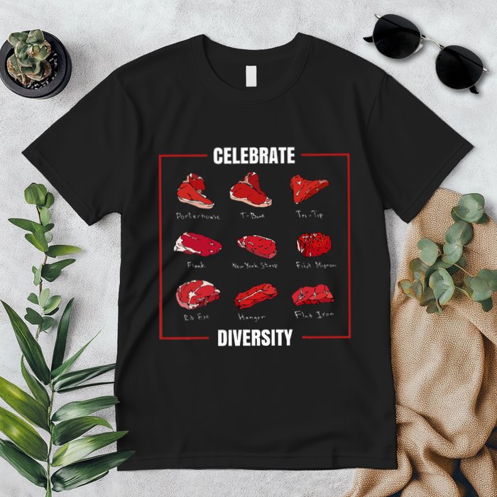Steak Celebrate Diversity Types Of Steak Lovers Premium T-Shirt