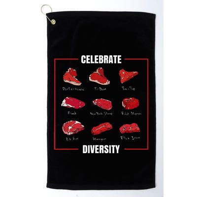 Steak Celebrate Diversity Types Of Steak Lovers Golf Towel