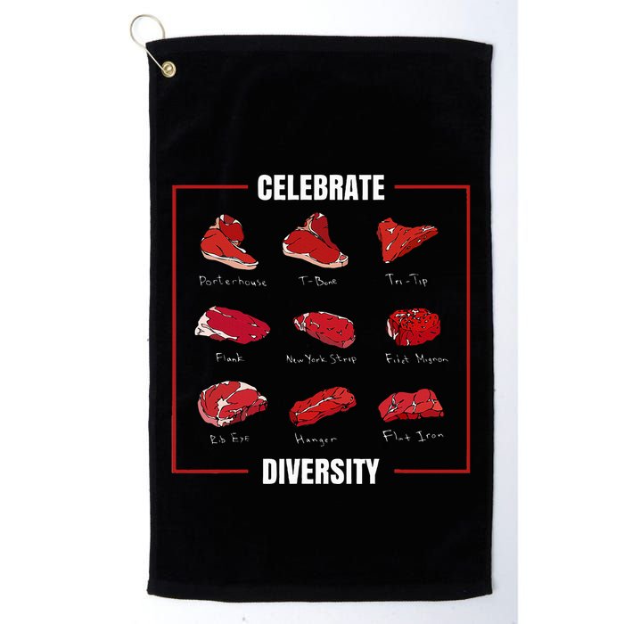 Steak Celebrate Diversity Types Of Steak Lovers Golf Towel