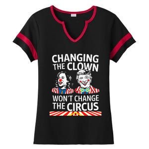 Same Circus Different Clown Political Kamala And Trump Ladies Halftime Notch Neck Tee