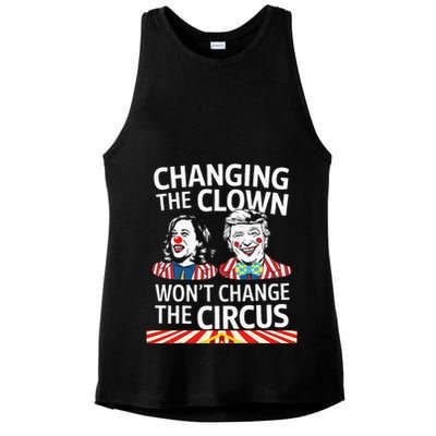 Same Circus Different Clown Political Kamala And Trump Ladies PosiCharge Tri-Blend Wicking Tank
