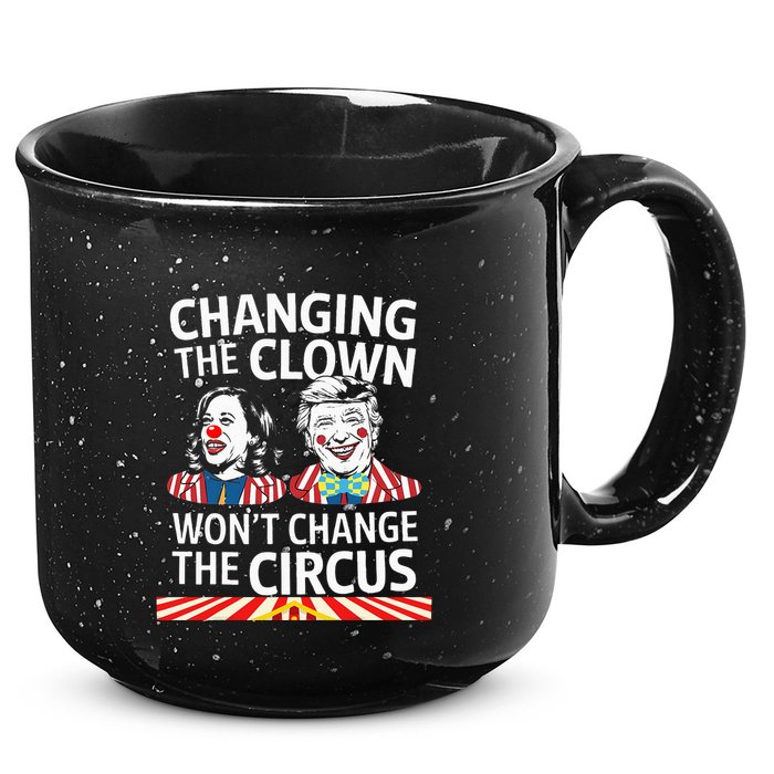 Same Circus Different Clown Political Kamala And Trump 15oz Campfire Ceramic Mug