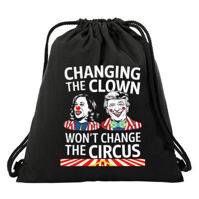 Same Circus Different Clown Political Kamala And Trump Drawstring Bag
