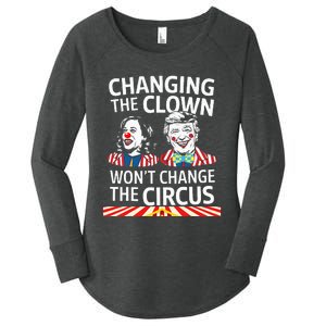 Same Circus Different Clown Political Kamala And Trump Women's Perfect Tri Tunic Long Sleeve Shirt