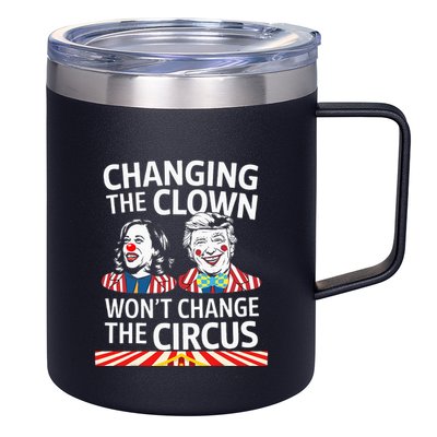 Same Circus Different Clown Political Kamala And Trump 12oz Stainless Steel Coffee Mug