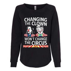 Same Circus Different Clown Political Kamala And Trump Womens California Wash Sweatshirt