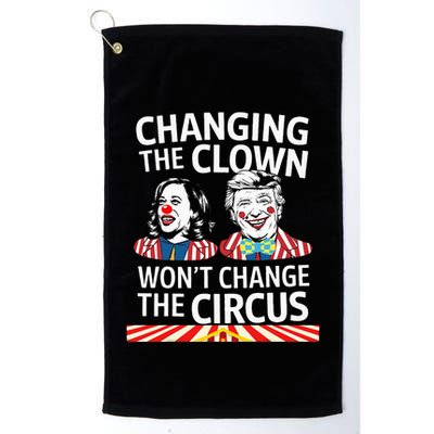 Same Circus Different Clown Political Kamala And Trump Golf Towel