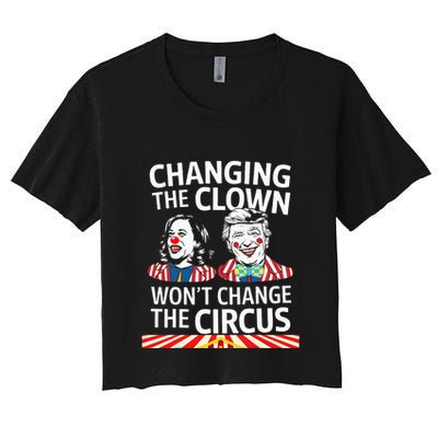 Same Circus Different Clown Political Kamala And Trump Crop Top