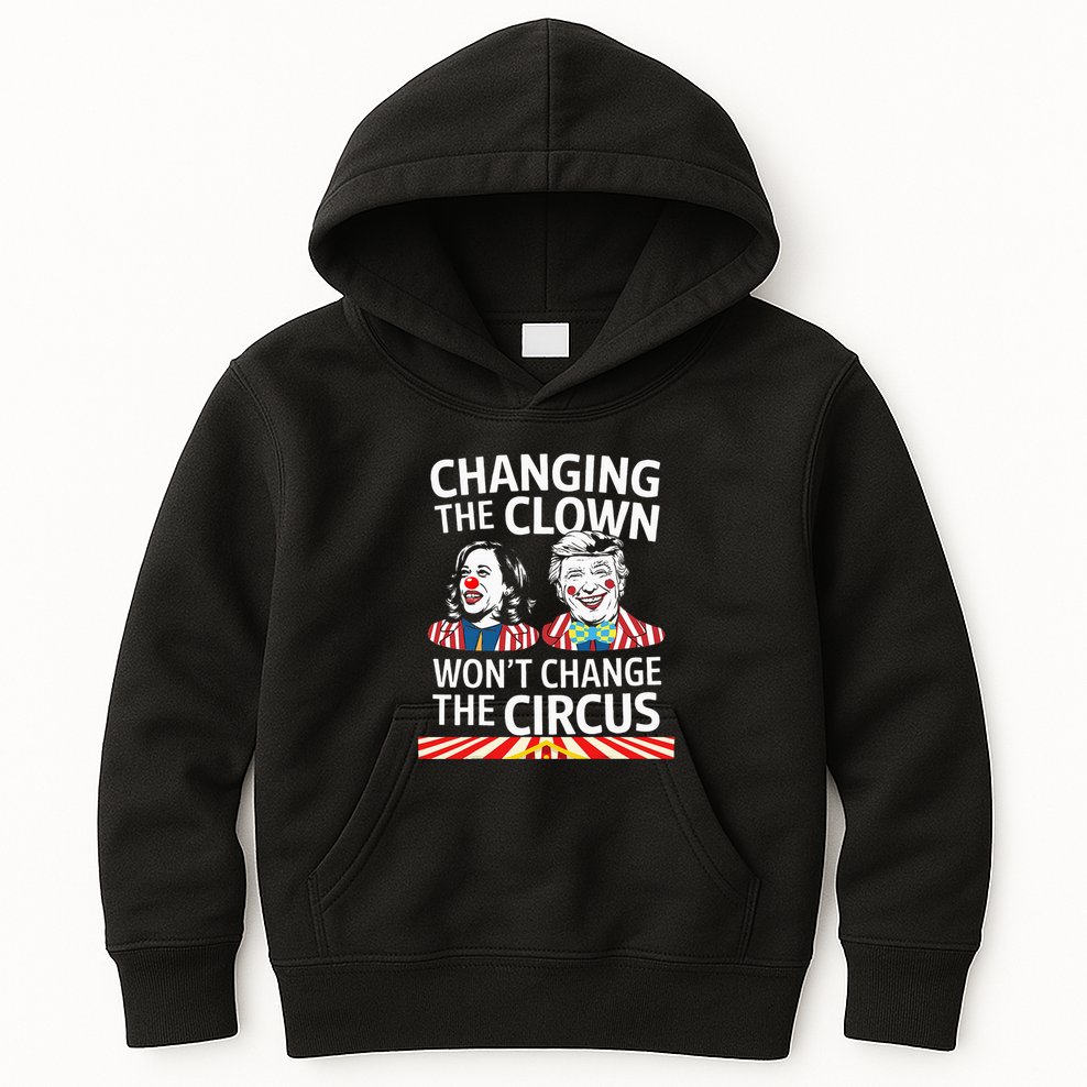 Same Circus Different Clown Political Kamala And Trump Kids Hoodie