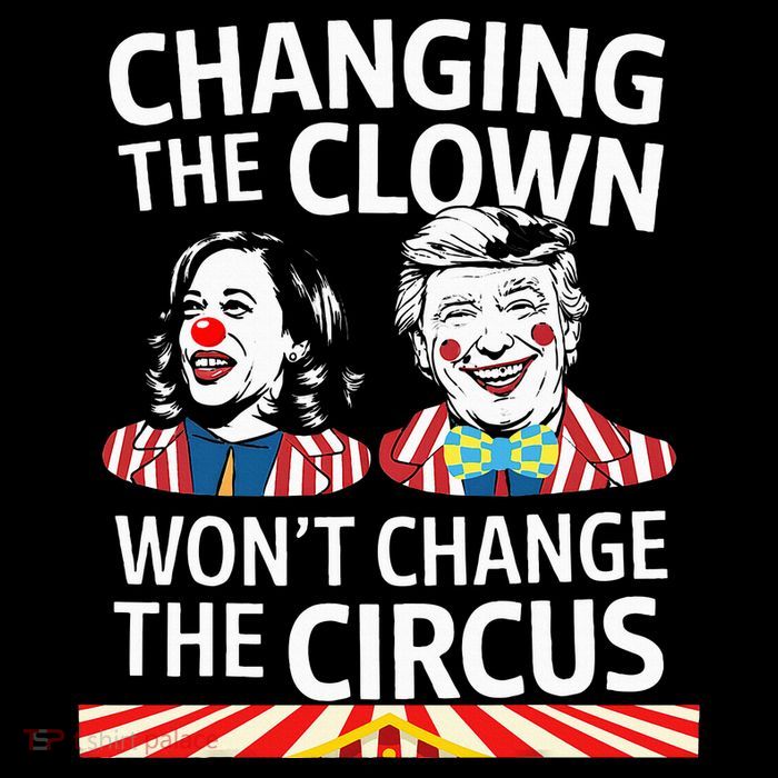 Same Circus Different Clown Political Kamala And Trump Short Acrylic Beanie
