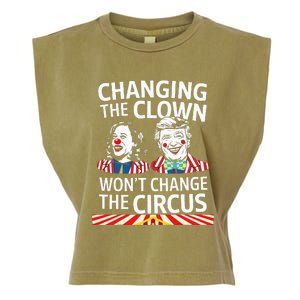 Same Circus Different Clown Political Kamala And Trump Garment-Dyed Women's Muscle Tee