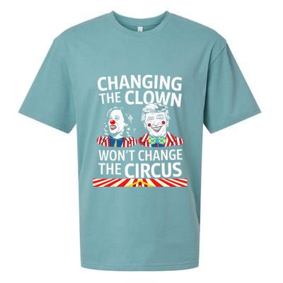 Same Circus Different Clown Political Kamala And Trump Sueded Cloud Jersey T-Shirt