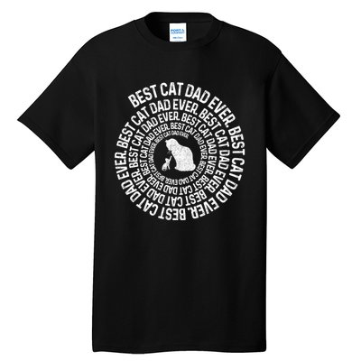 Spiral Cat Dad Best Cat Ever Spiral Vintage Fathers Day Tall T-Shirt