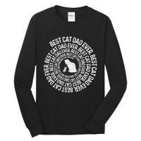 Spiral Cat Dad Best Cat Ever Spiral Vintage Fathers Day Tall Long Sleeve T-Shirt